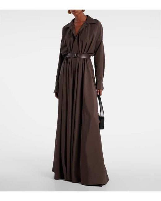Norma Kamali Brown Oversized Flared Gown