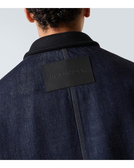 Jil Sander Blue Oversized Denim Jacket for men