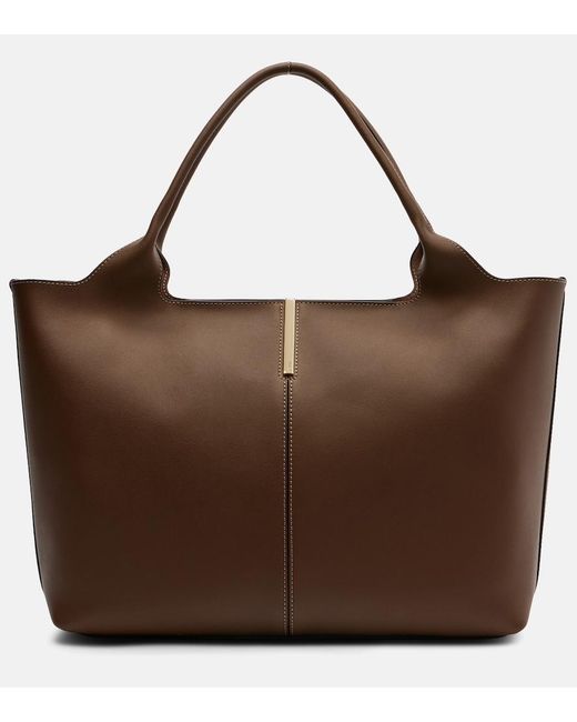 Tod's Brown Ebr Medium Leather Tote Bag