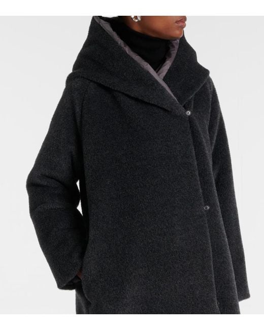 Max Mara Black Cube Orion Alpaca And Wool Down Coat