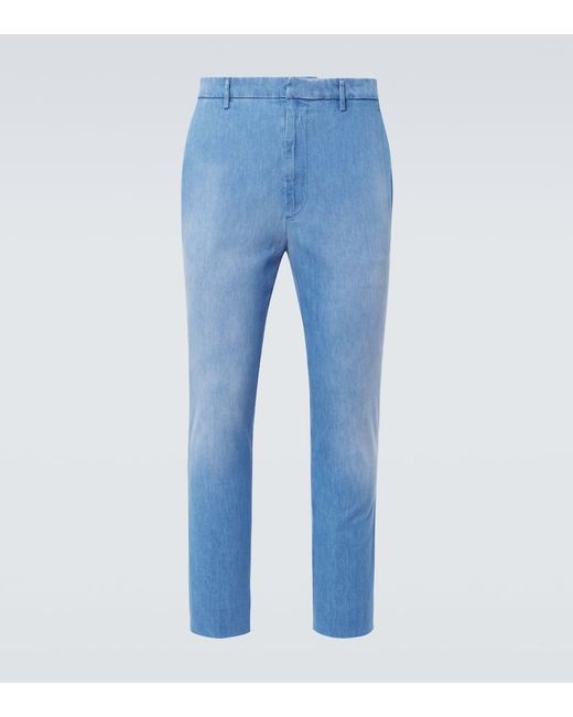 Prada Blue Mid-Rise Slim Jeans for men