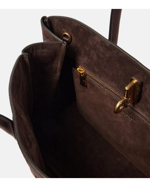 Burberry Brown Tote Rocking Horse Small Aus Veloursleder