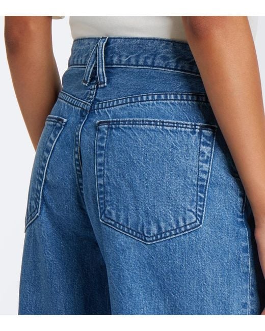 SLVRLAKE Denim Blue Cassie Wide-Leg Jeans