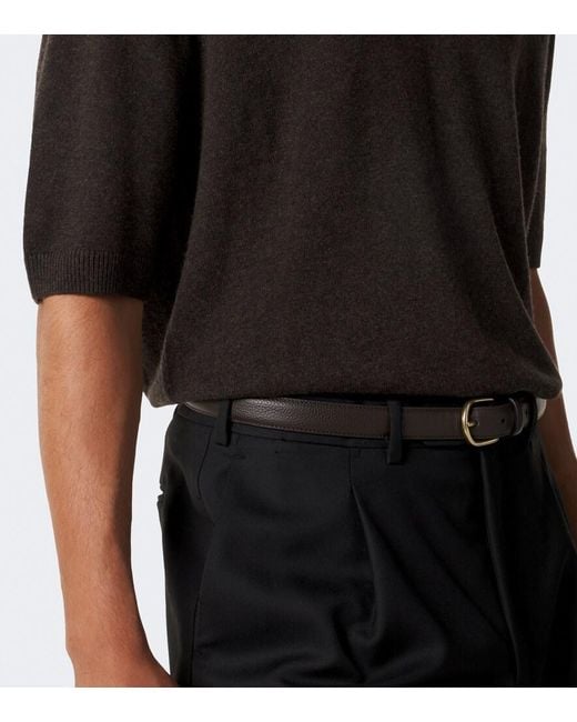 LeKasha Black Bale Cashmere Polo Sweater for men