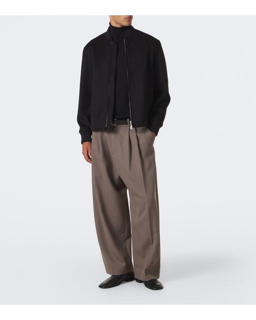 Slowear Black Virgin Wool Turtleneck Sweater for men