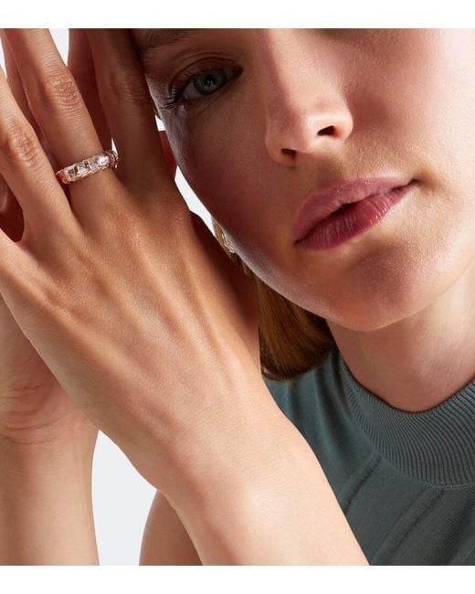 SHAY White 18Kt Rose Ring With Diamonds
