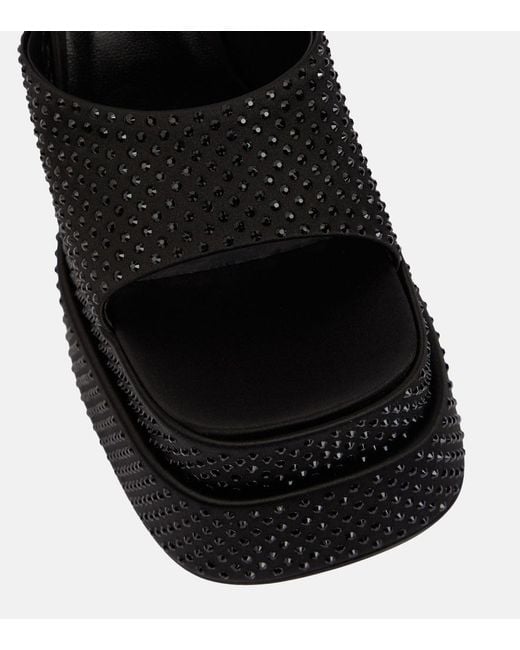 Versace Black Medusa Aevitas Embellished Platform Sandals