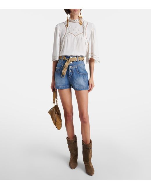 Isabel Marant Blue Denim Shorts