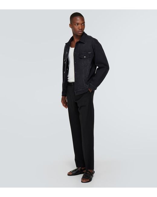Sandalias DG de piel Dolce & Gabbana de hombre de color Black