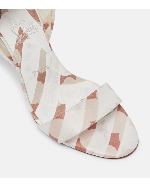 Christian Louboutin White Miss Z 100 Satin Sandal