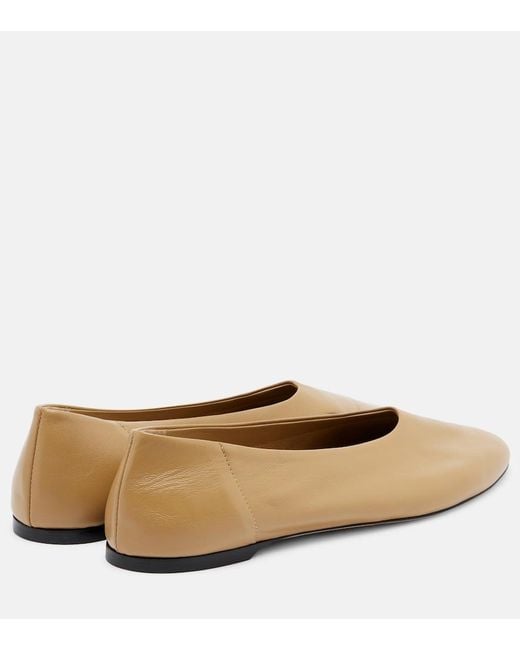 Totême  Natural Leather Ballet Flats