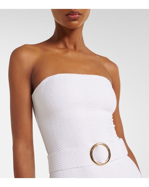 Alexandra Miro White Iris Belted Swimsuit
