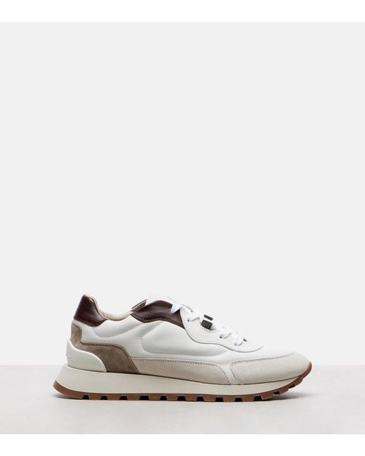 Brunello Cucinelli White Leather Sneakers