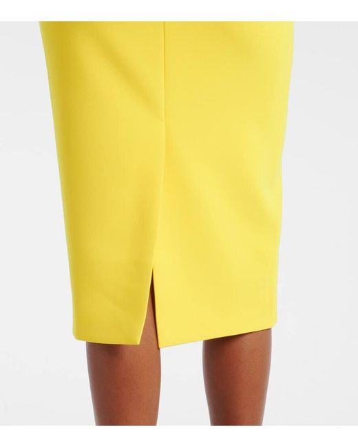 Robe Midi Vander En Crepe De Satin Roksanda en coloris Yellow