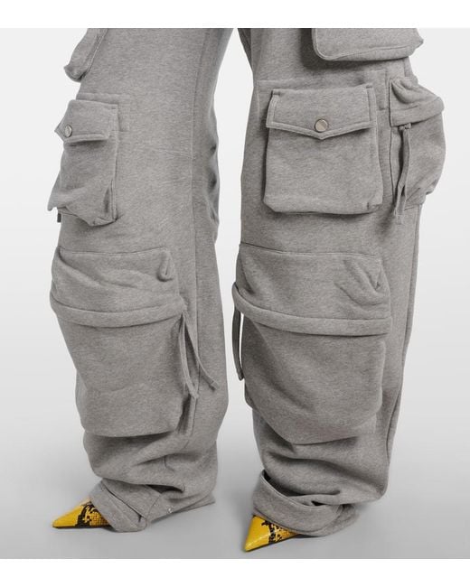 The Attico Gray Jogginghose Aus Baumwoll-Jersey