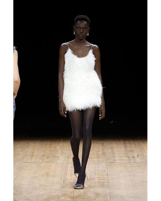 Coperni White Feather Minidress
