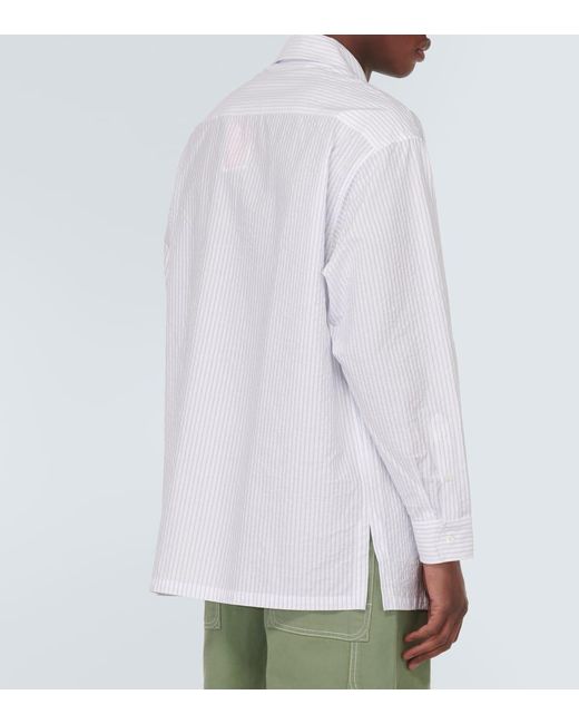 Camisa de popelin de algodon a rayas KENZO de hombre de color White