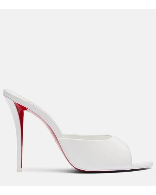Mules Miss Z di Christian Louboutin in White