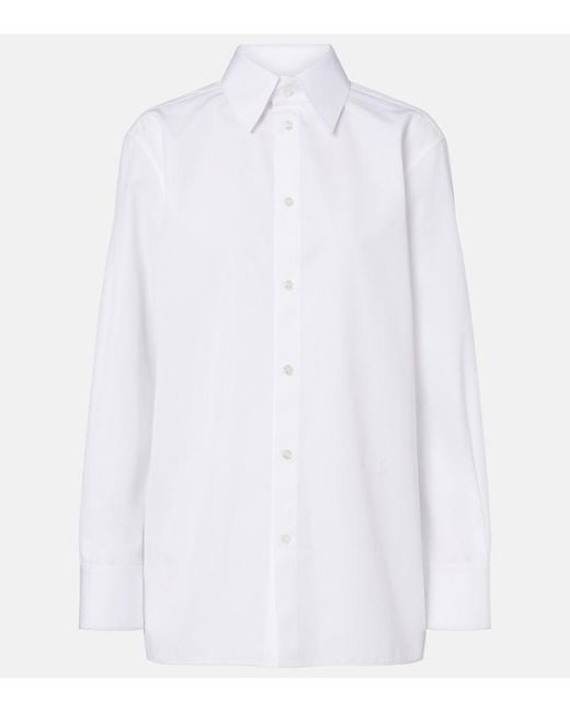 Saint Laurent White Cotton Poplin Shirt