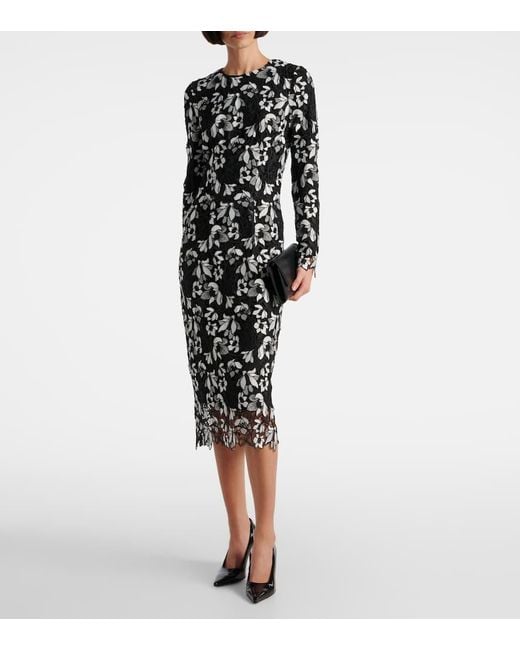 Abito Midi di Monique Lhuillier in Black