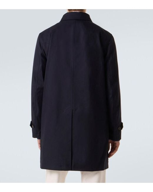 Polo Ralph Lauren Blue Cotton Twill Car Coat for men