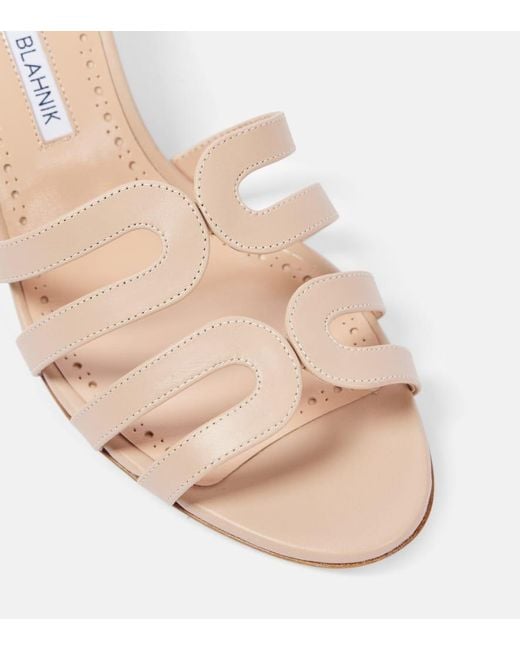 Mules Ahwak 50 di Manolo Blahnik in Pink