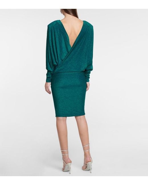 Alexandre Vauthier Green Stretch-Jersey Minidress