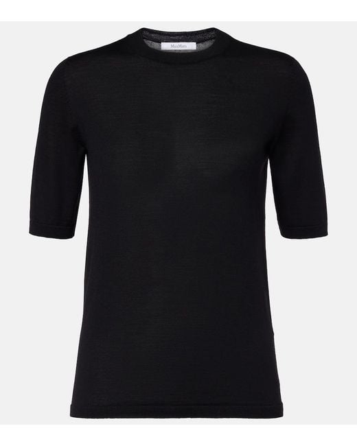 Max Mara Black Gerico Virgin Wool Top