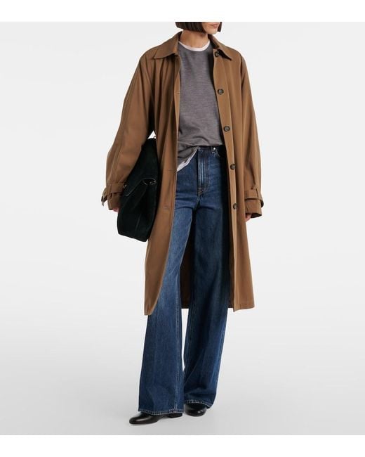 Totême  Brown Belted Cotton Trench Coat