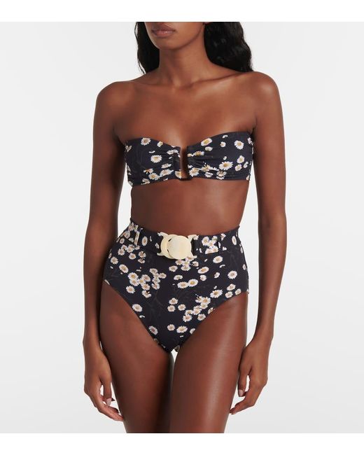 Slip Bikini A Vita Alta Discret di Eres in Blue