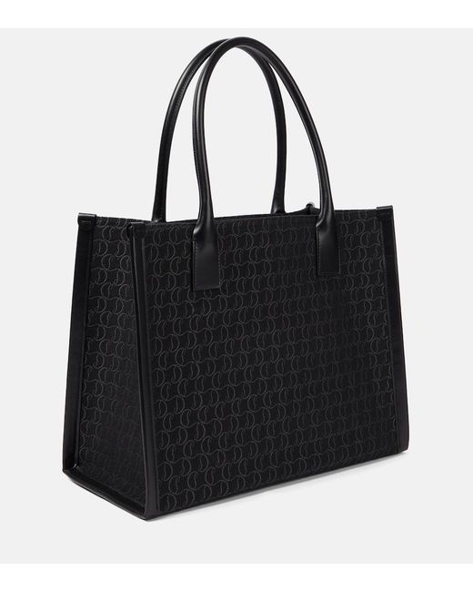 Christian Louboutin Black By My Side E/W Large Canvas Tote Bag