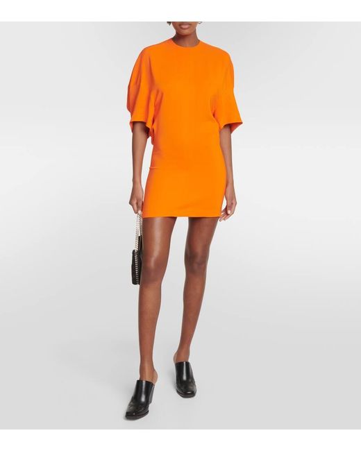 Vestido corto de jersey Stella McCartney de color Orange