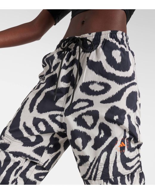 Adidas By Stella McCartney White Truecasuals Printed High-rise Sweatpants