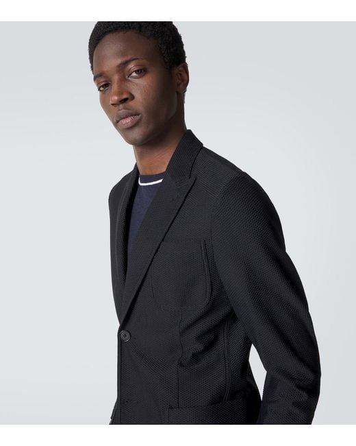 Giorgio Armani Blue Icon Single-Breasted Blazer for men