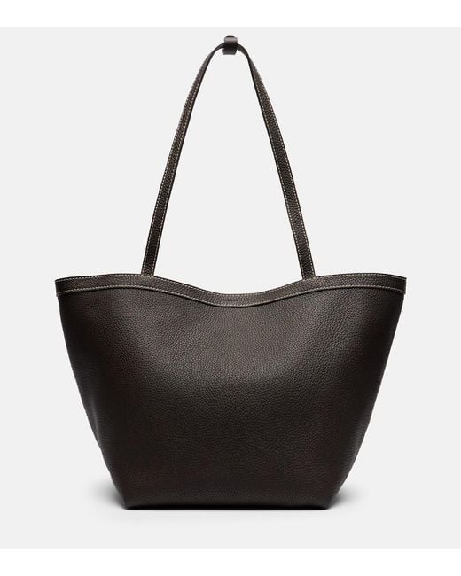 The Row Black Tote Bag Park Large Aus Leder