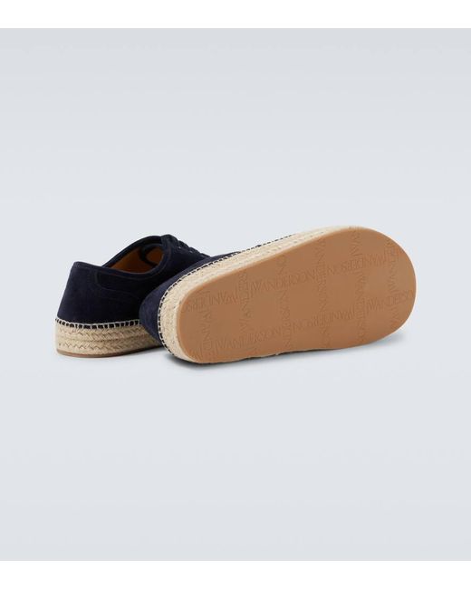 J.W. Anderson Blue Suede Espadrilles for men