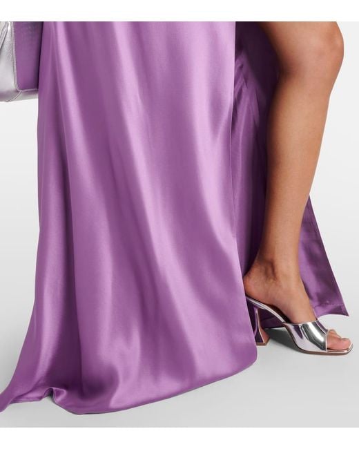 Vestido de fiesta de seda asimetrico The Sei de color Purple