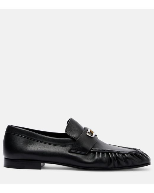 Christian Louboutin Black Mocallista Leather Penny Loafers