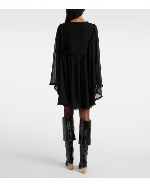Chloé Black Silk Minidress
