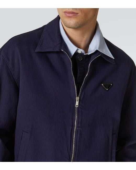 Prada Blouson Aus Denim in Blue für Herren