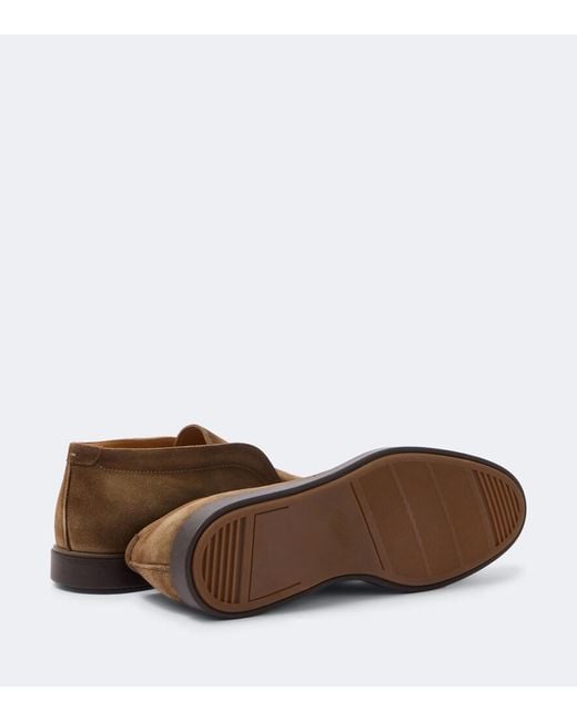 Magnanni Shoes Brown Loda Suede Slip-On Shoes for men