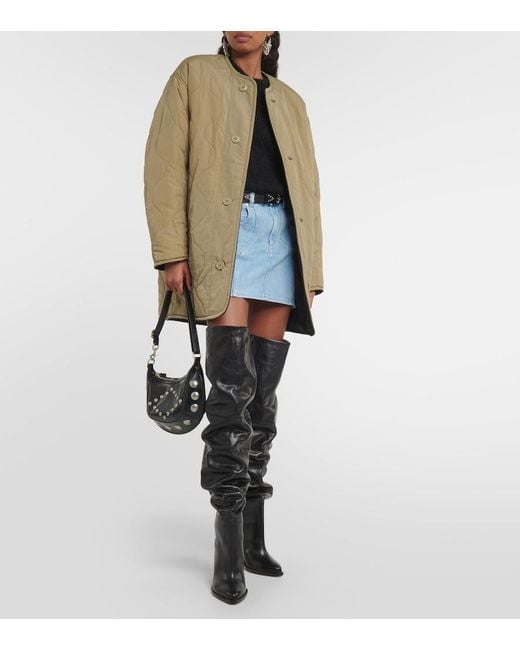 Isabel Marant Black Nesma Quilted Parka