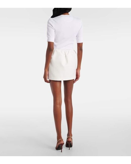 Minifalda Tulip De Lino Gucci de color White