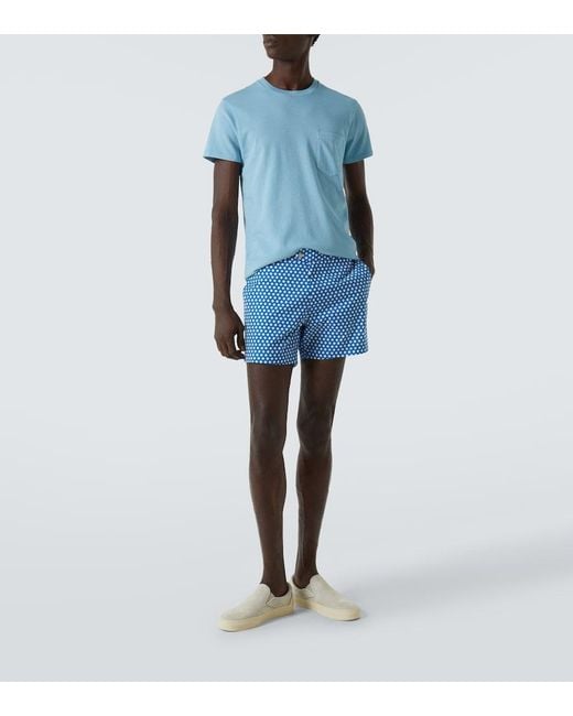 Tom Ford Blue Cotton Jersey T-Shirt for men