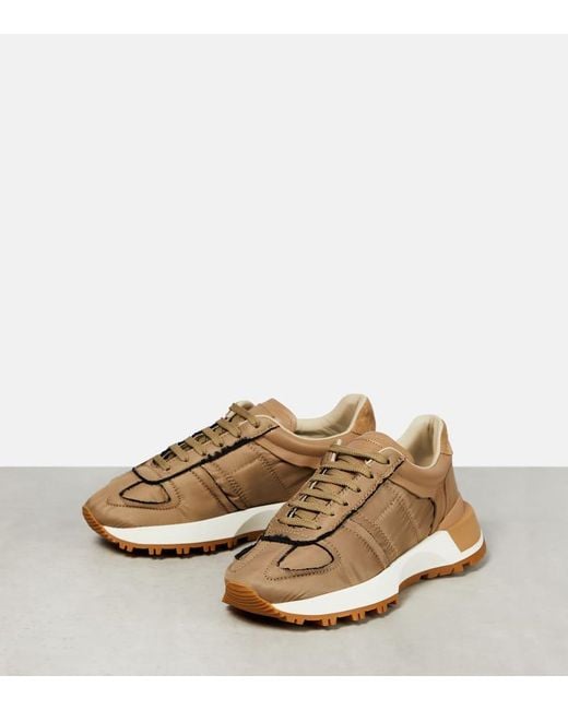 Maison Margiela Natural 50-50 Nylon And Suede Sneakers