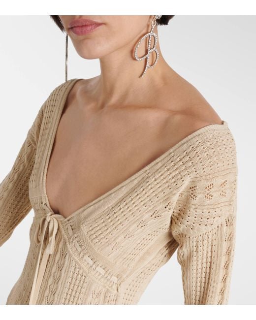 Blumarine Natural Crochet Maxi Dress