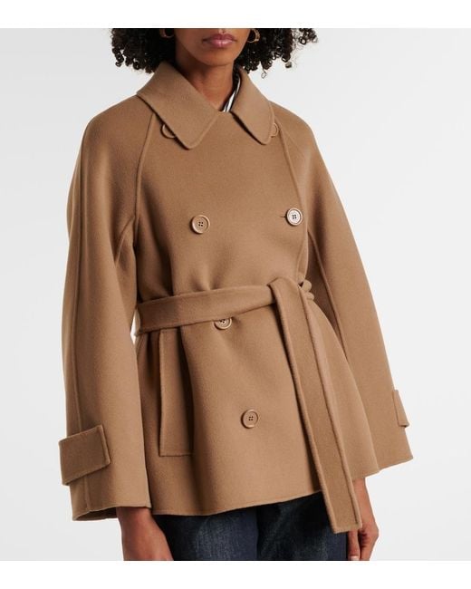 Max Mara Natural Louis Virgin Wool Peacoat