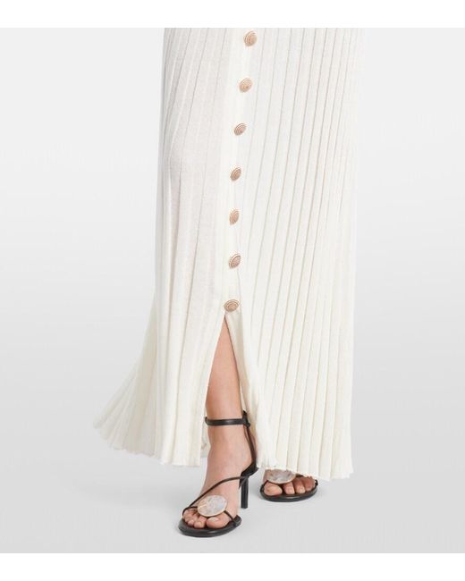 Christopher Esber White Sundial Shell Cotton-Blend Maxi Dress