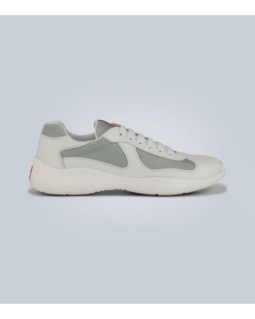 prada white mesh sneakers