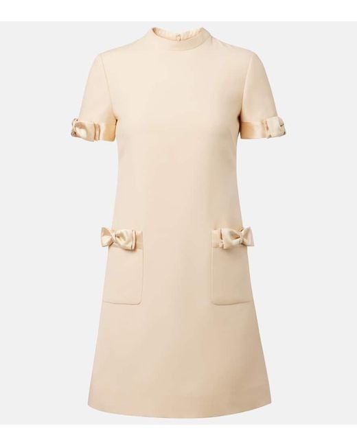 Valentino Natural Minikleid Aus Crepe Couture
